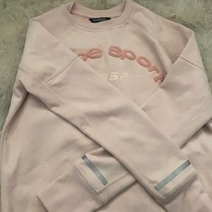 Bebe Sport pink velvet sweatshirt